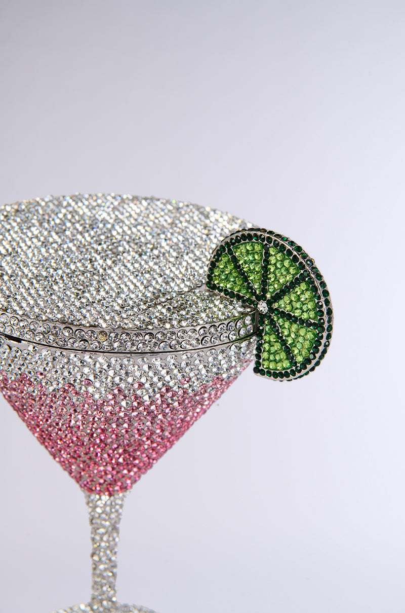Extra View Resort Pink Martini Rhinestone Bag