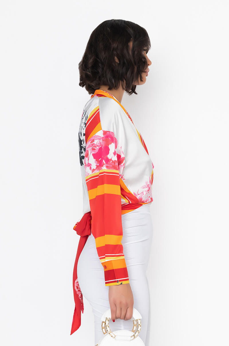 Back View Resort Vibes Tie Front Top