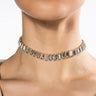 Front View Respect The Lifestyle Rhinestone Choker