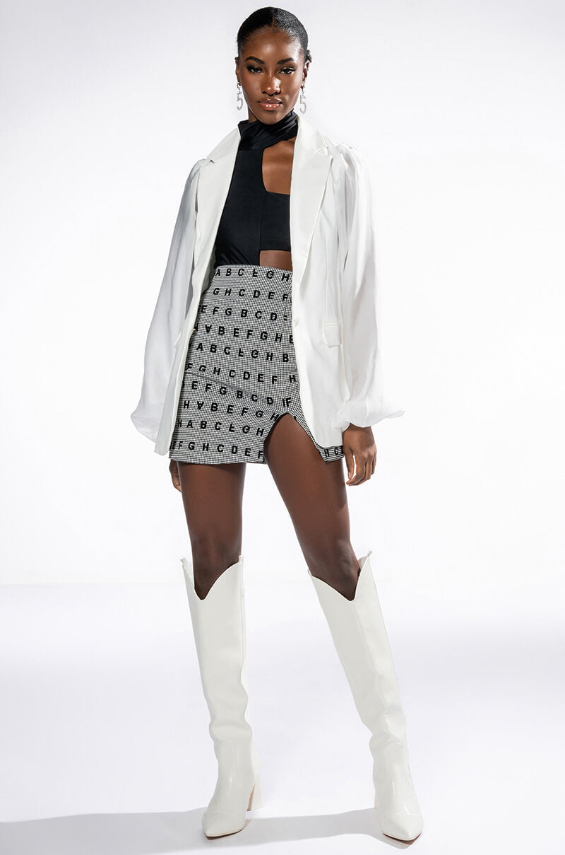 Back View Retro Romance Chiffon Sleeve Blazer