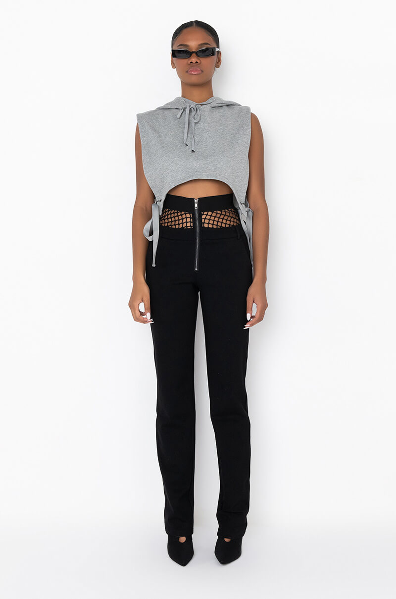 Extra View Reverse The Time 2.0 Cropped Sleeveless Hoodie 6