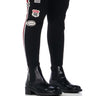 Front View Revitup Black And Red Over The Knee Boot