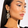 Front View Rewrite History Hammered Drop Earrings