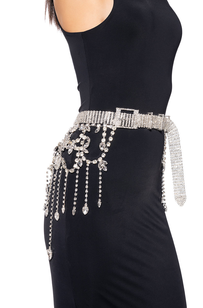 Side View Rhinestone Babe Crystal Belt 1