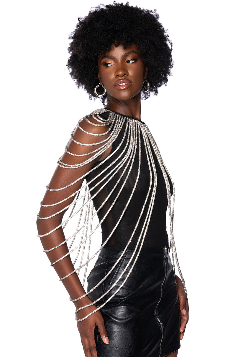 Front View Rhinestone Embellished Detail Top