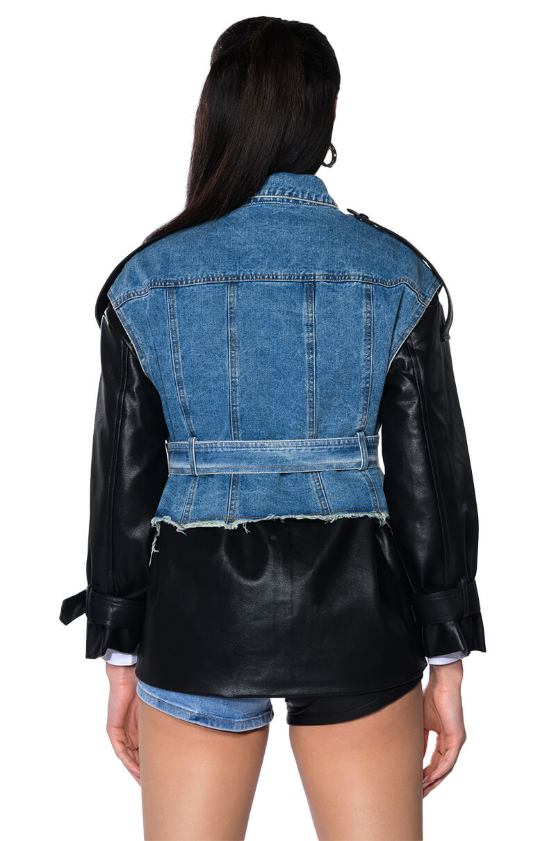 Extra View Rhode Mix Media Denim Shacket