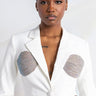 Front View Rich Like Madonna Crop Blazer