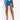 Front View Richin In Chains Mini Skirt in Blue Multi