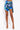 Front View Richin In Chains Mini Skirt in Blue Multi