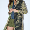 Front View Ricky Patchwork Camo Trench