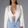 Front View Ride Em Cowgirl Fringe Blazer