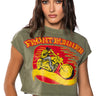 Front View Ride For Life Graphic Cropped T Shirt