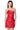 Front View Ridin Dirty Moto Pu Mini Dress In Red