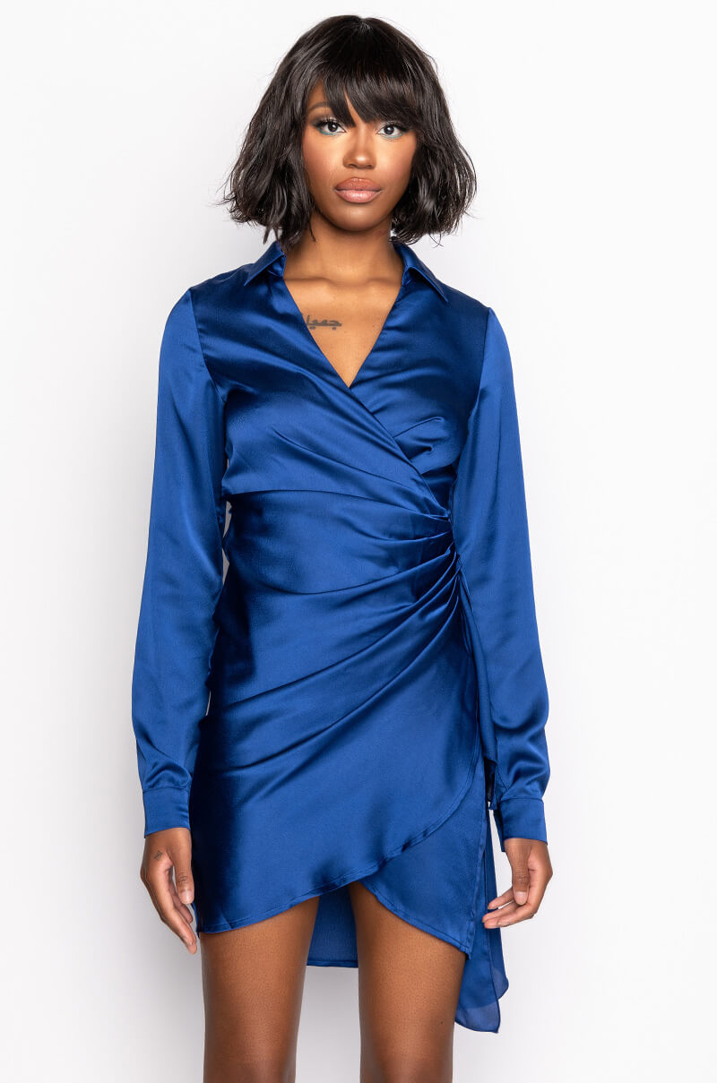 RIGHT MOVES WRAP MINI DRESS AKIRA RIGHT MOVES WRAP MINI DRESS AKIRA