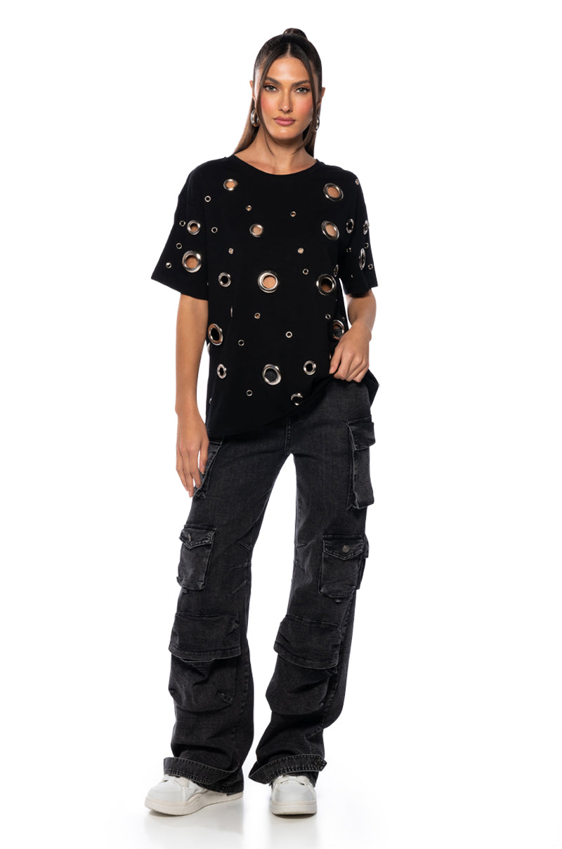 Side View Right Thru Me Short Sleeve Tshirt