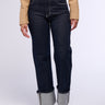 Front View Riley Cuffed Hem Relaxed Fit Denim