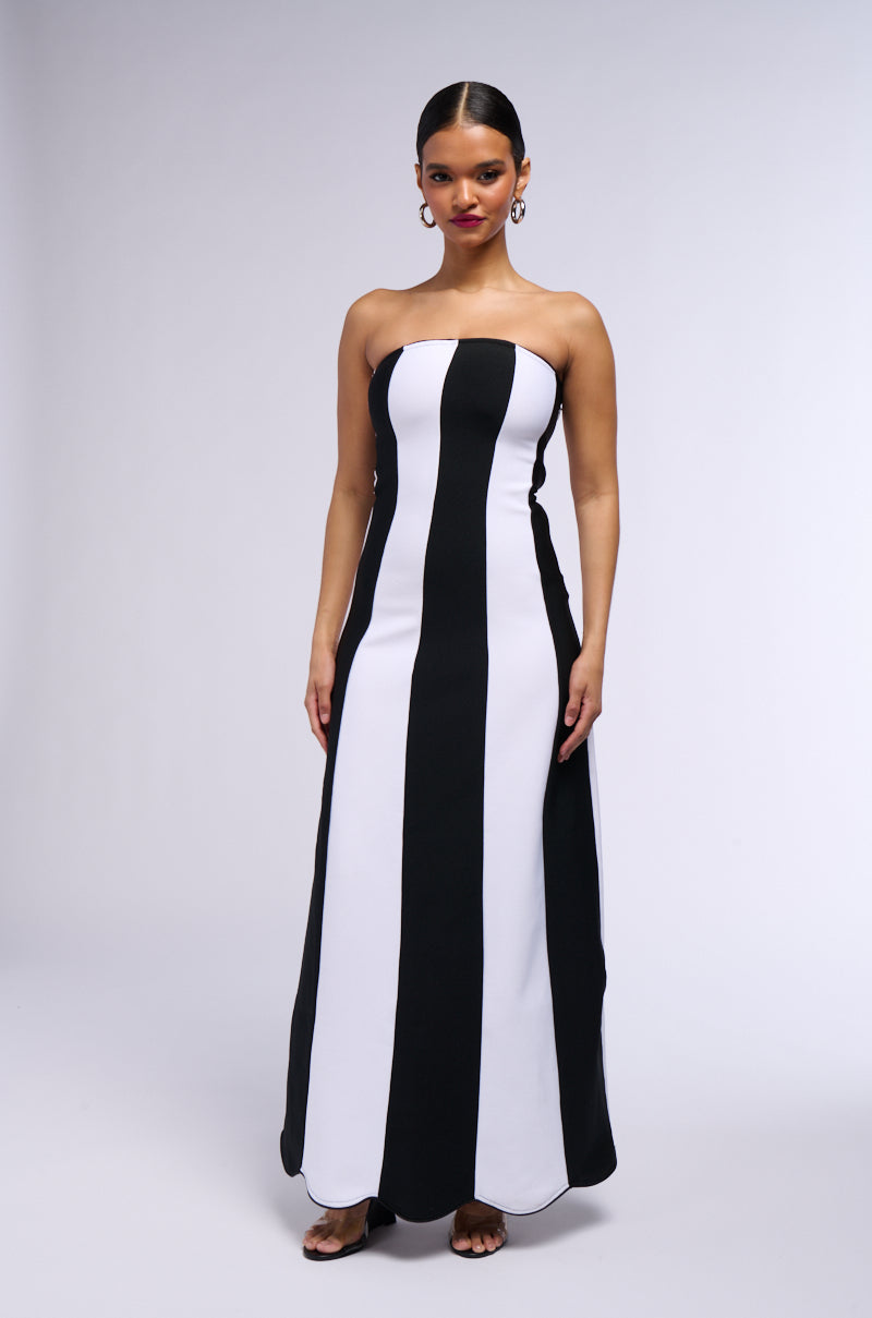 RING LEADER STRIPED MAXI DRESS AKIRA RING LEADER STRIPED MAXI DRESS AKIRA