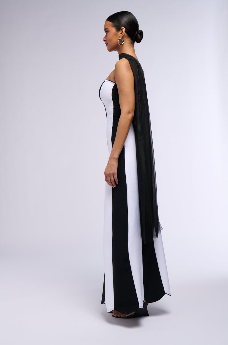 RING LEADER STRIPED MAXI DRESS – AKIRA