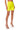 Side View Rio Faux Leather Biker Short In Lime Green