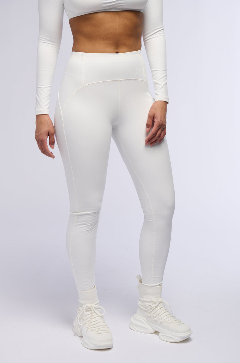 RIO FAUX LEATHER HIGH RISE LEGGING IN WHITE view 0