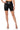 Front View Rio High Rise Biker Shorts With 4 Way Stretch In Black