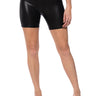 Front View Rio High Rise Biker Shorts With 4 Way Stretch In Black