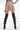 Front View Rio Pleated Faux Leather Mini Skirt