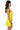 Back View Rio Sweetheart Neck Faux Leather Bodysuit In Yellow