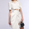 Front View Riri Cut Out Poplin Midi Dress