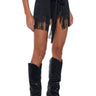 Front View Rise And Shine Fringe Mini Skirt