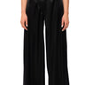 Front View Risky Business Wrap Around Wide Leg Satin Pant