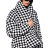 Front View Rive Gauche Houndstooth Puffer