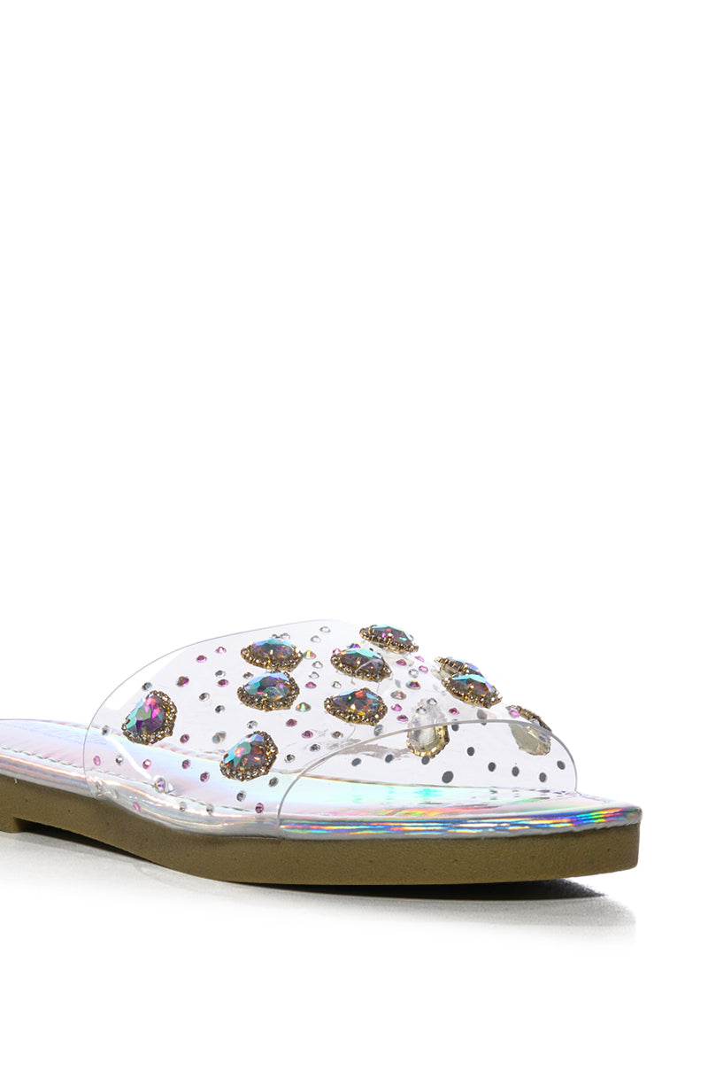 Extra View Roana Holographic Embellished Flat Sandal