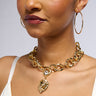 Front View Roaring Embellished Statement Choker