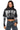 Front View Rock Star Graphic Layered Turtleneck Top In Grey