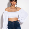 Front View Rock The Boat Off Shoulder Blouse