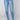 Front View Rock The Runway Lace Up Skinny Jeans in Light Blue Denim