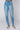 Front View Rock The Runway Lace Up Skinny Jeans in Light Blue Denim