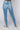 Back View Rock The Runway Lace Up Skinny Jeans in Light Blue Denim