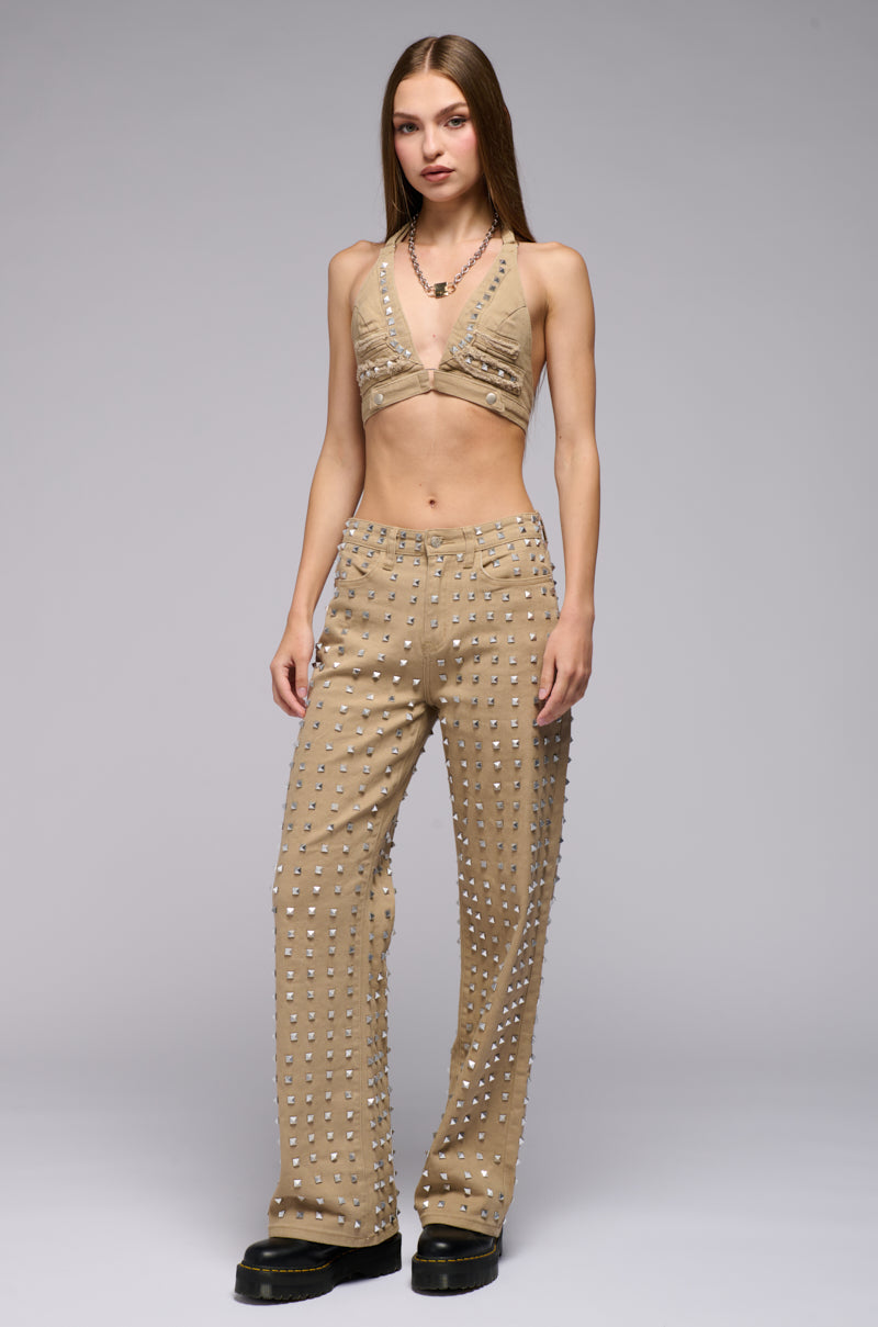 Full View Rockstar Mami Studded Bra Top 4