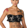 Front View Rodeo Girl Buckle Detail Bandeau Top