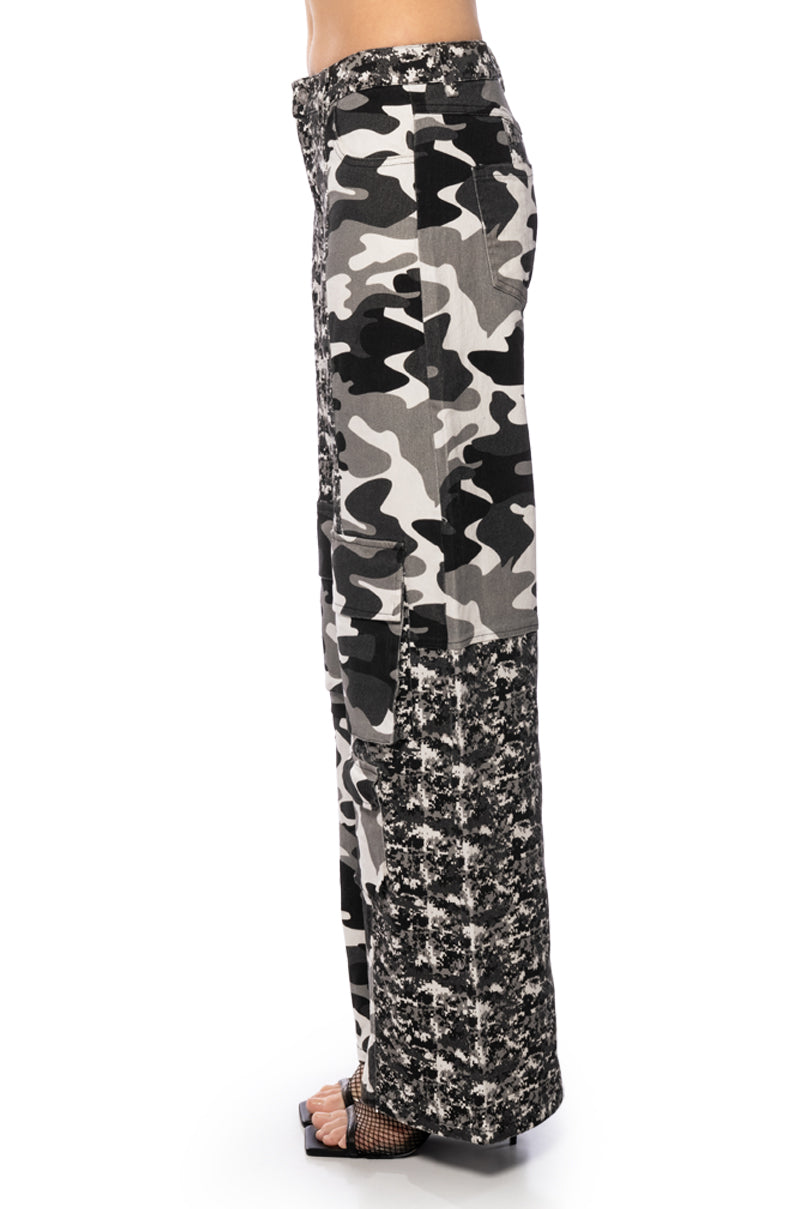 Detail View Roger That Camo Wide Leg Jean 3