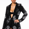 Front View Roll The Dice Rhinestone Blazer