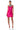 Back View Romance Lives On Cowl Neck Mini Dress In Fuchsia