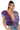 Front View Romantic Ruffled Bodysuit In Purple