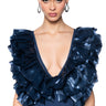 Front View Romantic Ruffled Bodysuit