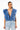 Back View Romantic Tulle Ruffle Bodysuit In Blue