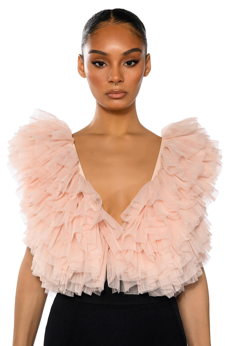 ROMANTIC TULLE RUFFLE BODYSUIT view 0