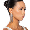 Front View Ronnie Fringe Statement Earrings