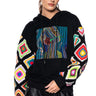 Front View Rosie Crochet Sleeve Hoodie